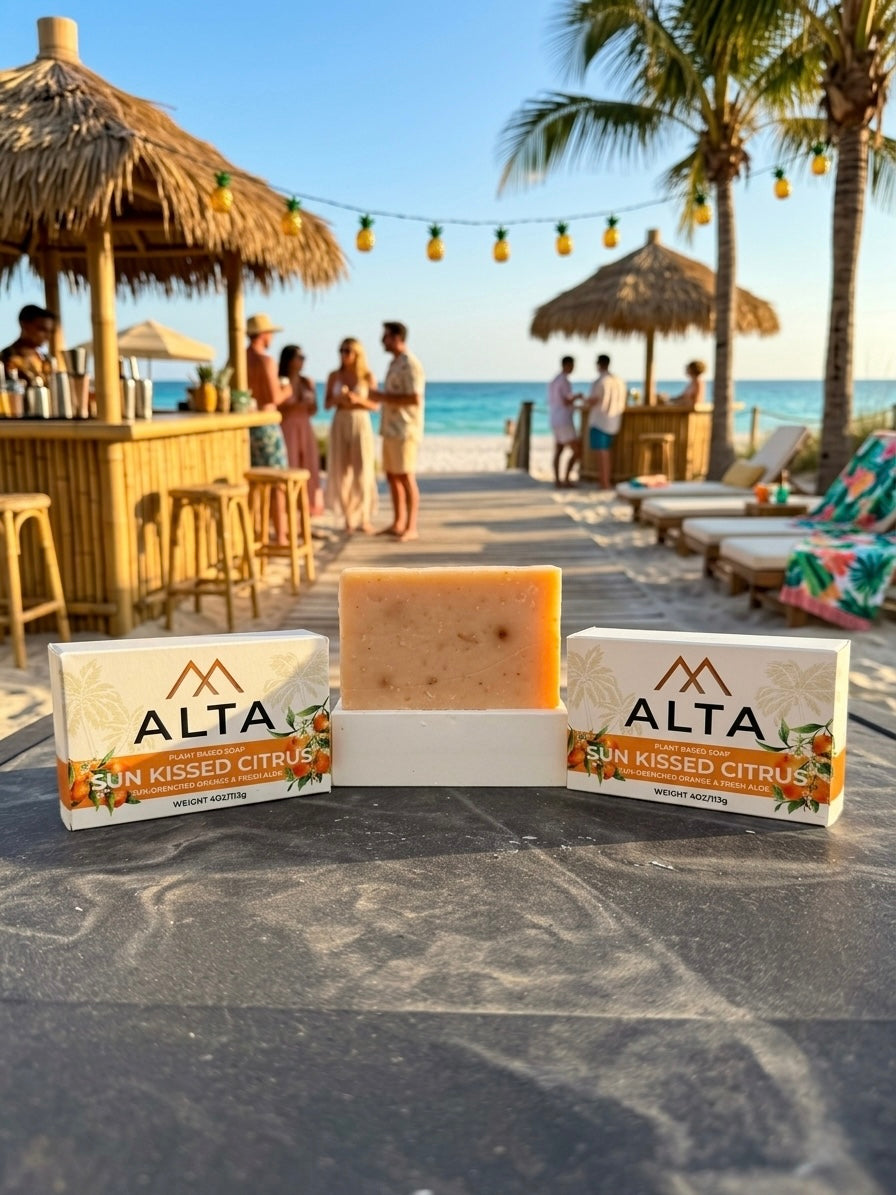 ALTA Sun-Kissed Citrus - Orange Aloe Scrub Natural Soap | Exfoliating & Energizing Bar
