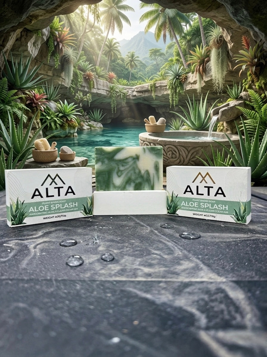 ALTA Aloe Splash - Cool Fresh Aloe Natural Soap | Invigorating & Refreshing Bar