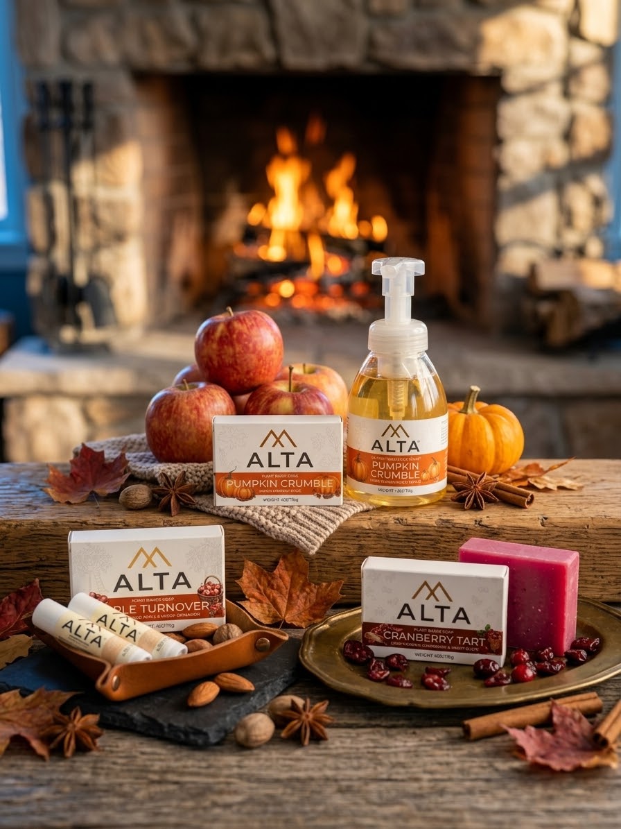 ALTA Complete Fall Ritual — 3 Fall Soap Bars + Bar Sleeve + Hand Soap + Lip Balm