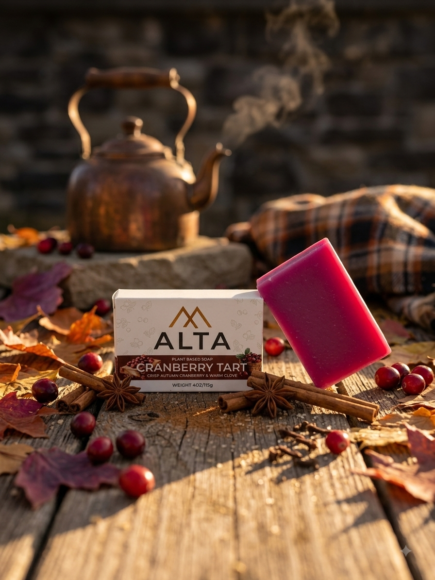 ALTA Cranberry Tart — Crisp Autumn Cranberry & Warm Clove Natural Soap
